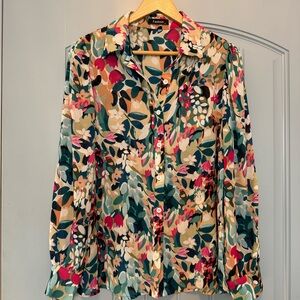 Floral Button-Up Blouse